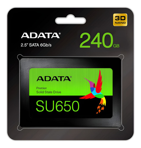 Ssd Adata Su650 240gb Sata Iii 520mb/s/  Gravação 450mb/s