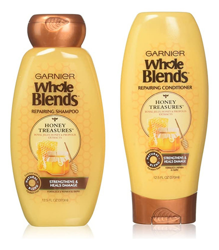 Champú Y Acondicionador Garnier Whole Blends Miel Te.