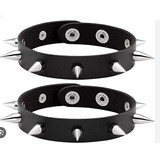 Pulseras Manillas Unisex  Taches Rock Punk Dark X 2 Unidades