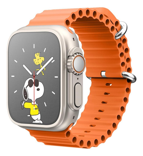 Smartwatch Hello Watch 3+ Ultra 2.04  Amoled Caja 49mm Naranja Malla Naranja