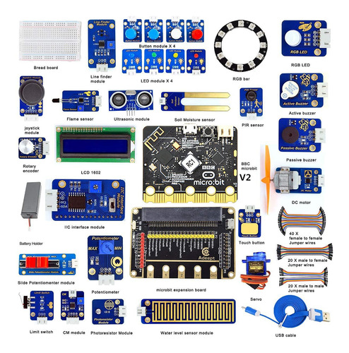 Kit De Sensores Para Microbit Bit, Placa Y Controlador V2 