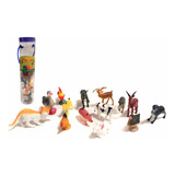 Set De 14 Animales En Tubo Manymals Farm Line 