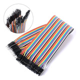 40 Cables Jumpers Dupont H-h M-m H-m 30cm Arduino Raspberry