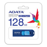 Memoria Usb Flash Adata Uc300 128gb Usb Tipo C Color Azul