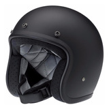 Casco Abierto Biltwell Bonanza Cafe Racer Negro Mate Avant