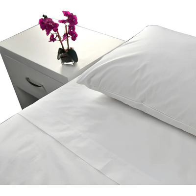 1 Pz. Sabana Plana Hotelera Queen Size 144 Hilos 235x250 Color Blanco Diseño de la tela Liso | MercadoLibre