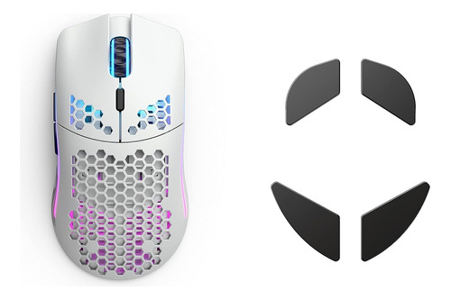 Mouse Gamer + Pie De Mouse - Glorious Model O Blanco Matte