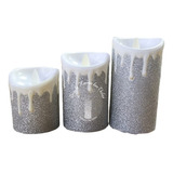 Pack 3 Velas A Pila De Led, Navidad