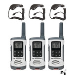 Trio De Handies Motorola T260 40 Km + 3 Cargadores De Auto  
