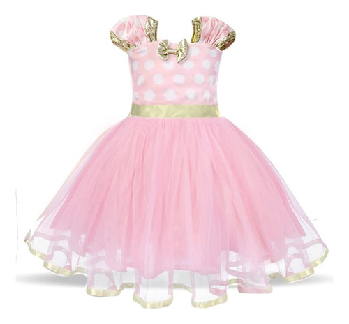 Vestido De Princesa Para Cumpleaños De Niña Con Lazo Floral