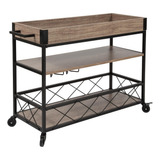 Flash Furniture Buckhead - Carrito De Bar Y Servicio De Coc.