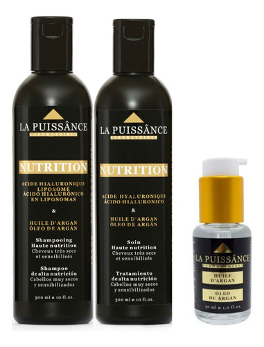 La Puissance Nutrition Argán Shampoo Acondicionador Y Aceite