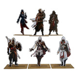 Kit Display De Mesa 6 Peças Para Festa Assassin's Creed Mdf