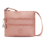 Bolsa Bandolera Kipling Alvar Diseño Color Sólido De Nailon  Warm Rose Asas Color Mismo