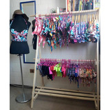 Perchero Doble Barra Ideal Para Ropa Infantil Y Bikinis 