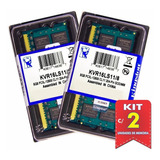Memória  Kingston Ddr3 8gb 1600 Mhz Notebook Kit C/ 02 Unid