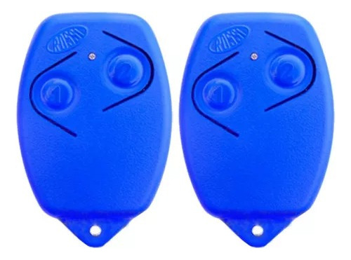 2pcs Controle Remoto Rossi Original Azul Portão Eletrônico 433mhz Kit Com 02 Unidades Segue Com Pilha