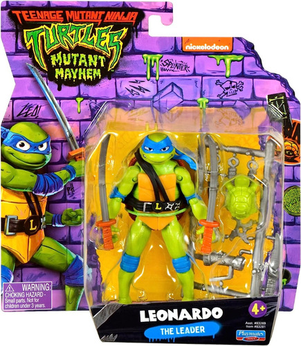 Tortugas Ninja: Caos Mutante, [leonardo] Figura Y Armas