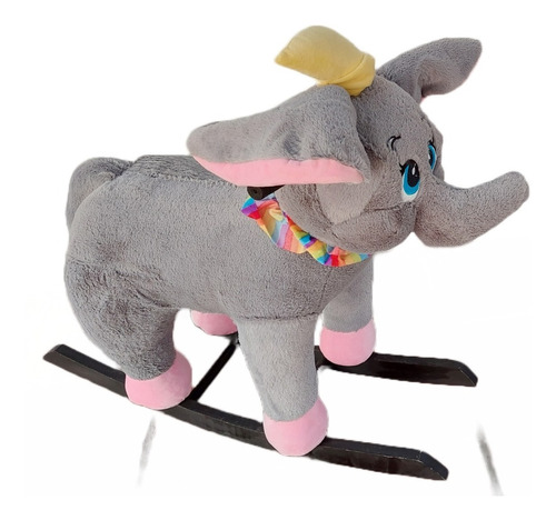 Mecedora De Peluche De Elefantito Color Gris