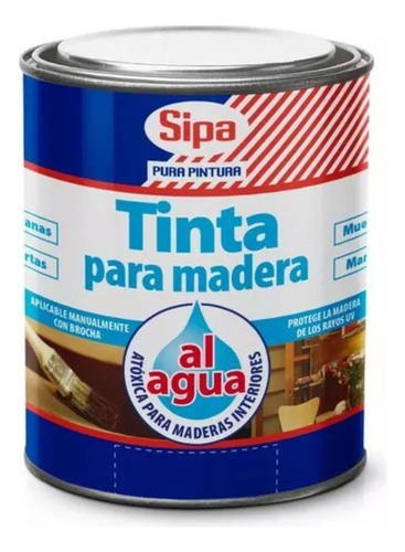 Tinta Para Madera Al Agua Sipa 1/4 Galón 