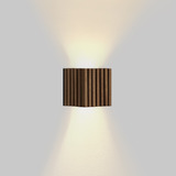 Arandela Madeira Rústico Belíssima Luminária + Led 12cm Luxo