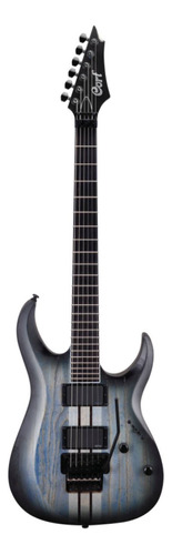 Guitarra Eléctrica Cort X Series X500 De Fresno Open Pore Jean Burst Con Diapasón De Ébano