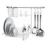 Kit Cozinha Completa Cook Home 8 Escorredor Aço Porta Copos