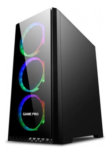 Gabinete Game Pro P1 Atx, Mid-tower, 3x Fan Rgb Panel Vidrio