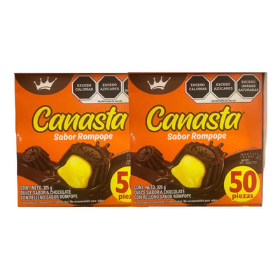 Chocolate Canasta Rellena Rompope La Corona 100 Pz