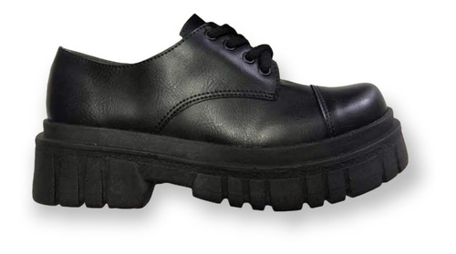 Zapatos Mocasines Oxford Cordones Plataforma Liviana Isa