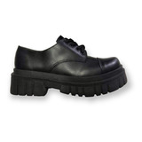 Zapatos Mocasines Oxford Cordones Plataforma Liviana Isa