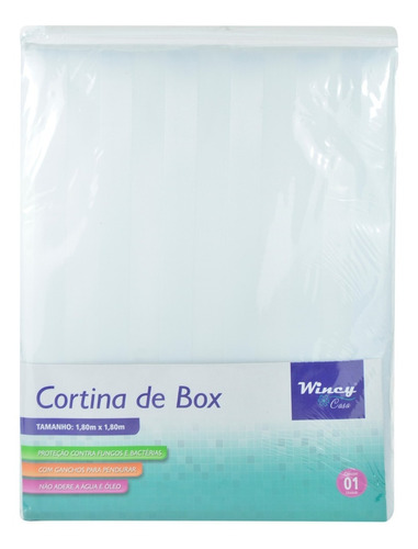 Cortina De Banheiro Para Box 1,80x1,80 Plastico Reforçado
