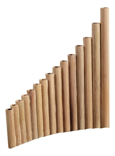 Instrumento De Sopro De Bambú Natural De 15 Tubos Panpipe G