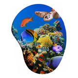 Mousepad Ergonômico Fundo Do Mar Paisagem Peixes Animal 240