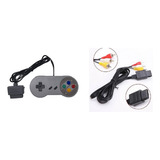 Kit Controle Para Super Nintendo + Cabo Av