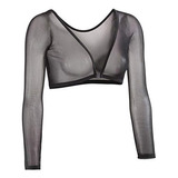 Blusa Para Mujer Ambos Lados Sheer Plus Size