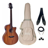 Kit Violão Seizi Supreme Ryu Mirai Cutaway Mahogany Completo