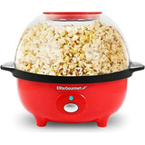 Máquina De Palomitas Elite Gourmet 3 Qt 120 Volts 650 Watts Color Rojo