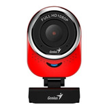 Cámara Web Genius Qcam 6000 Full Hd 30fps 2mpx 1080 Rojo