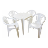 Conjunto De Mesa E Cadeiras De Plástico Ferrara Goyana 154kg