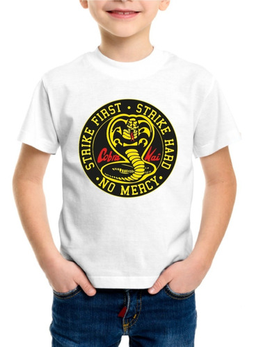 Polera Cobra Kai Strike First Diseños Niños Adultos Unisex