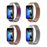 4 Correas Metálicas Magnéticas Milanis Para Huawei Band 8