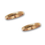 Par De Alianzas Facetadas Oro 18k Cod: 2190 Joyeria Esponda