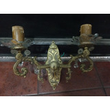 Antiguo Aplique De Bronce De Pared Con Caireles A Reparar