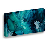Cuadro Lienzo Canvas Marmol Turquesa Abstracto Sala 50*60cm