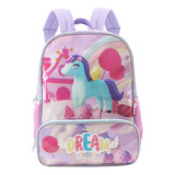 Mochila Escolar Niñas Nena Unicornio Jardin Grande Kids