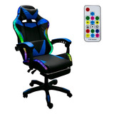 Silla Pc Gamer Luces Led Rgb Con Control Reclinable Premium