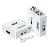 Mini Adaptador Conversor D Hdmi P/ Video 3rca Av  Cabo Hdmi