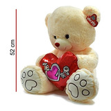 Peluche Oso Sentado Con Corazon Te Amo 52 Cm Phi Phi 5438