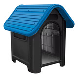 Casinha Casa Cachorro Home Plástico Desmontável N4 Azul